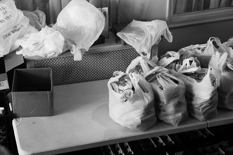 2020 : Food Lines : Seventh Day Adventists Help the Needy : Streetlife : New York City : Times Square : Richard Moore : Photographer : Photojournalist